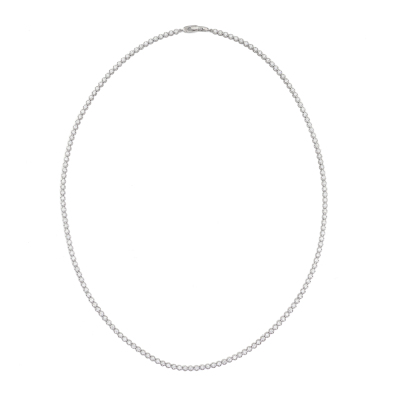 Opera Length 10.00ct Diamond Tennis Necklace - 2