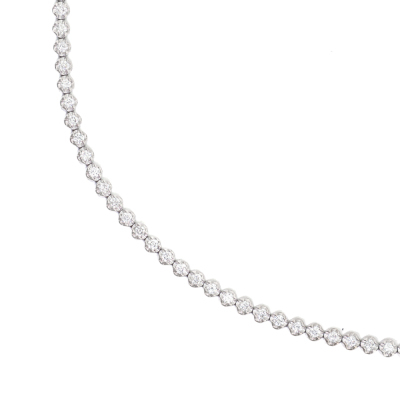 Opera Length 10.00ct Diamond Tennis Necklace - 5