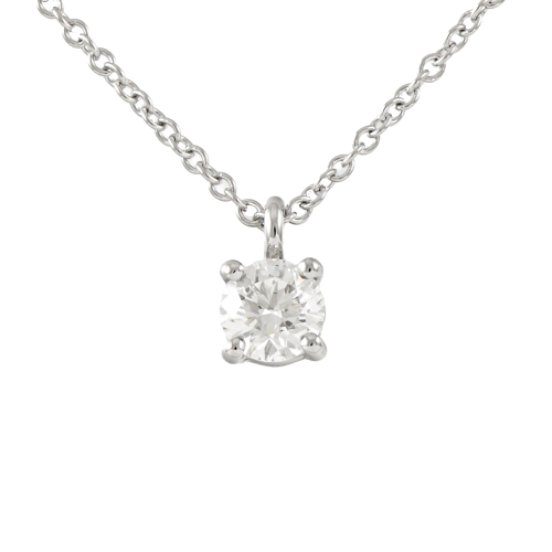 Tiffany & Co Solitaire Diamond Pendant 0.32ct
