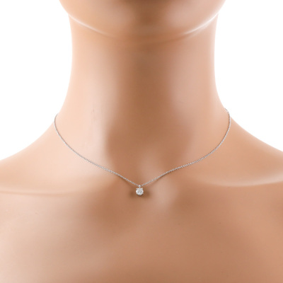 Tiffany & Co Solitaire Diamond Pendant 0.32ct - 5