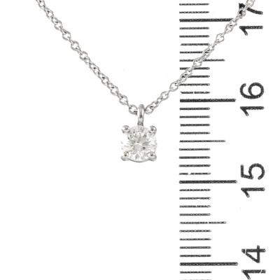 Tiffany & Co Solitaire Diamond Pendant 0.32ct - 6