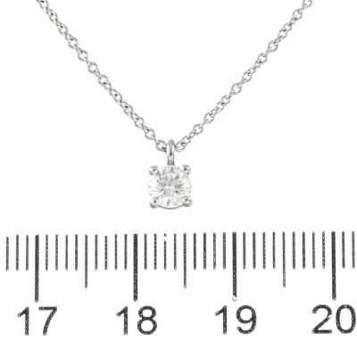 Tiffany & Co Solitaire Diamond Pendant 0.32ct - 8