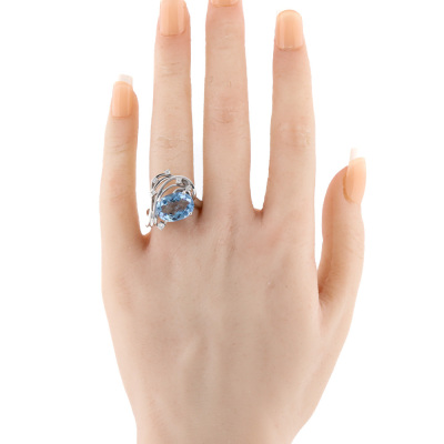 4.82ct Aquamarine & Diamond Ring - 6