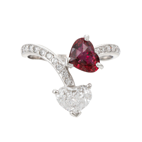 1.09ct Pigeon Blood Ruby & Diamond Ring AIGS