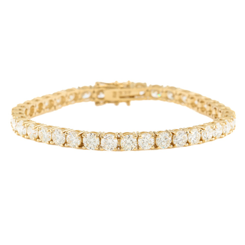 13.39ct Diamond Tennis Gold Bracelet