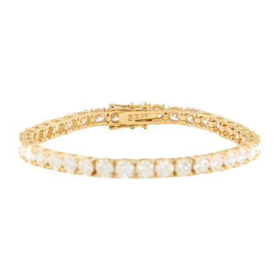 13.39ct Diamond Tennis Gold Bracelet - 3