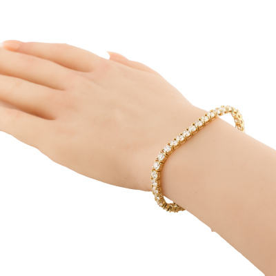 13.39ct Diamond Tennis Gold Bracelet - 6