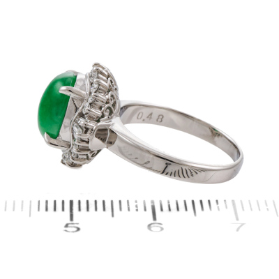 2.97ct Jade & Diamond Ring - 2