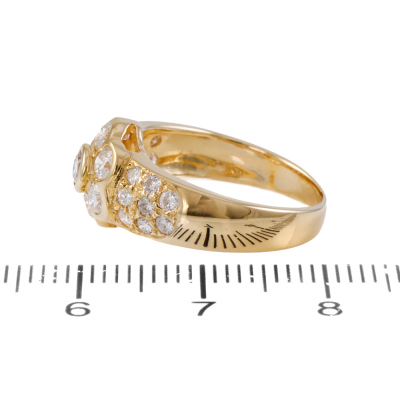 1.08ct Diamond 18ct Gold Dress Ring - 3