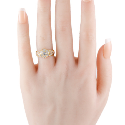 1.08ct Diamond 18ct Gold Dress Ring - 6