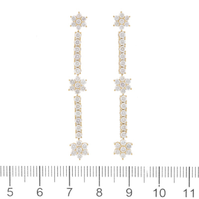 2.06ct Diamond Drop Earrings - 2