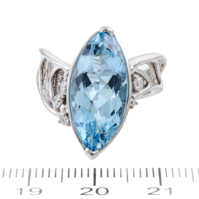 5.40ct Aquamarine & Diamond Ring - 2