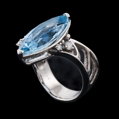5.40ct Aquamarine & Diamond Ring - 5