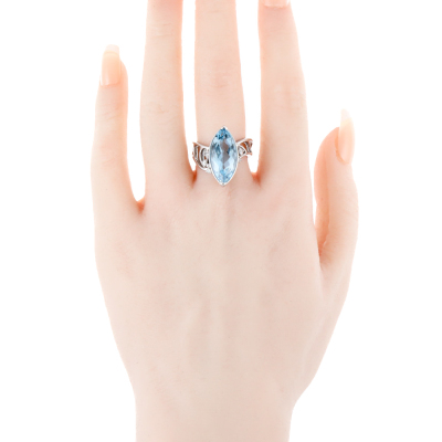 5.40ct Aquamarine & Diamond Ring - 6