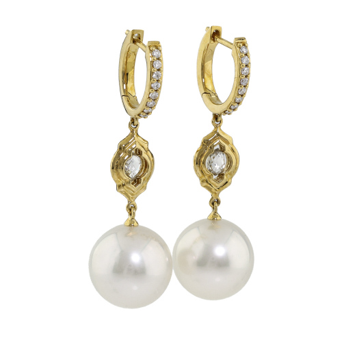 Autore South Sea Pearl & Diamond Earrings