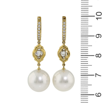 Autore South Sea Pearl & Diamond Earrings - 2