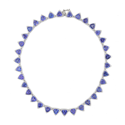 54.10ct Tanzanite & 9.27ct Diamond Necklace - 2
