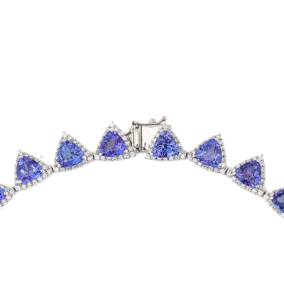 54.10ct Tanzanite & 9.27ct Diamond Necklace - 5