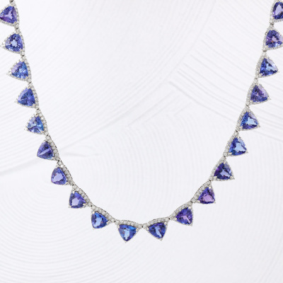 54.10ct Tanzanite & 9.27ct Diamond Necklace - 6