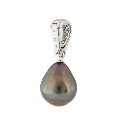 Autore 10.2mm Tahitian Pearl & Diamond Enhancer Pendant - 5