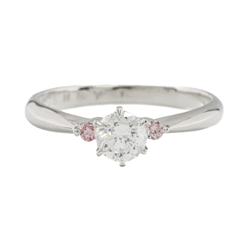 Argyle Intense Pink & white Diamonds Trilogy Ring GSL