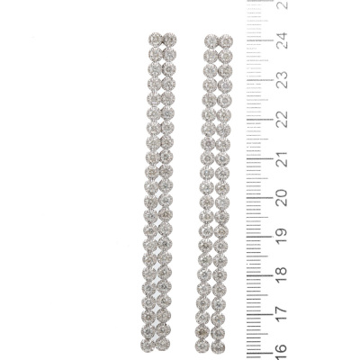 5.28ct Diamond Dangle Earrings - 5
