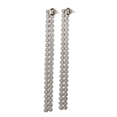 5.28ct Diamond Dangle Earrings - 6