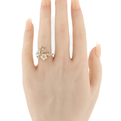 Cognac & White Diamond Dress Ring 1.70ct - 6