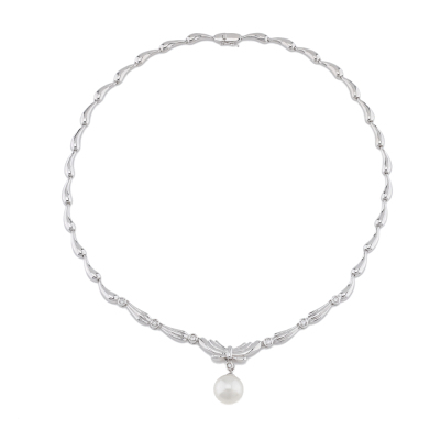 12mm South Sea Pearl & Diamond Necklace - 2