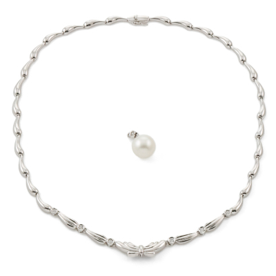 12mm South Sea Pearl & Diamond Necklace - 7