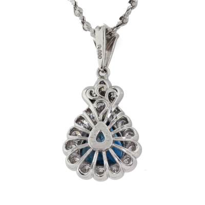4.84ct Thai Sapphire & Diamond Pendant GIA - 5