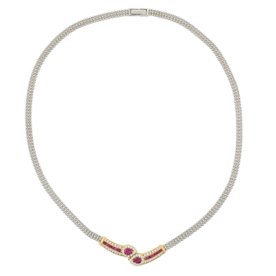 1.59ct Ruby & Diamond Necklace - 2