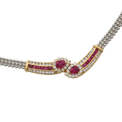 1.59ct Ruby & Diamond Necklace - 5