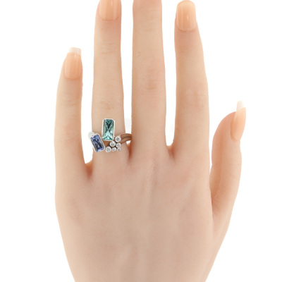 2.91ct Paraiba Tourmaline, Sapphire & Diamond Ring - 7