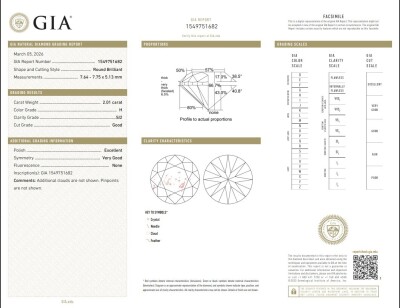 4.02ct Diamond Trilogy Ring GIA H SI2, H VS2 - 5