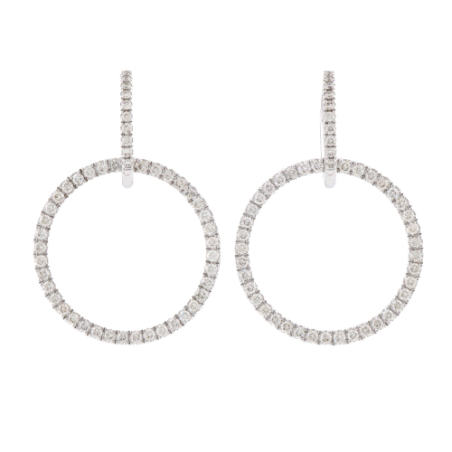 1.13ct Diamond Hoop Earrings