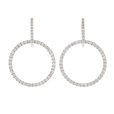 1.13ct Diamond Hoop Earrings