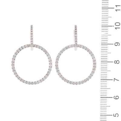 1.13ct Diamond Hoop Earrings - 3