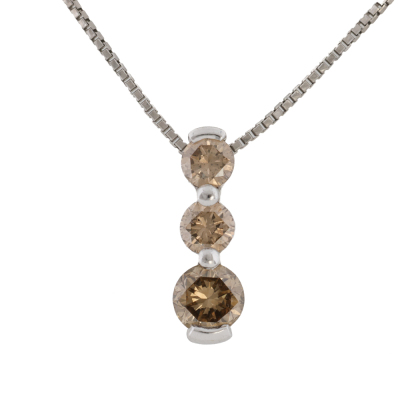1.11ct Cognac Diamond Pendant