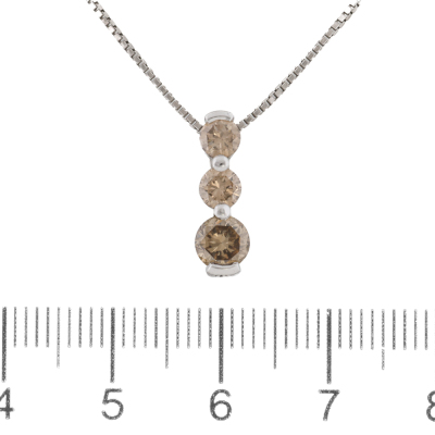 1.11ct Cognac Diamond Pendant - 3