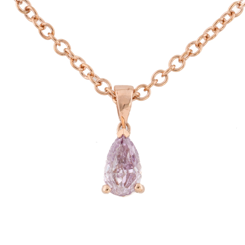 0.47ct Pinkish Purple Diamond Pendant GIA GSL