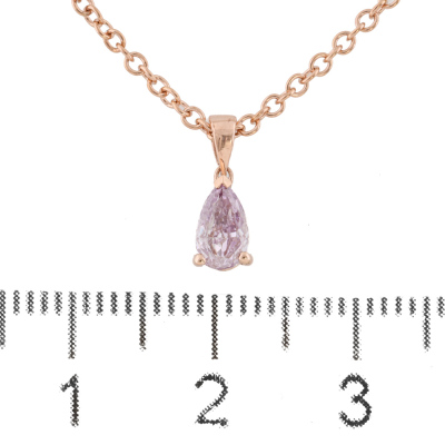 0.47ct Pinkish Purple Diamond Pendant GIA GSL - 2