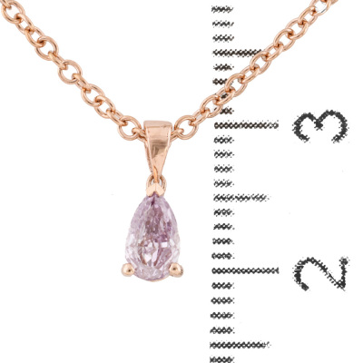 0.47ct Pinkish Purple Diamond Pendant GIA GSL - 4