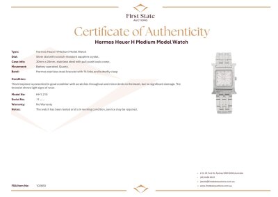 Hermes Heuer H Medium Model Watch - 4