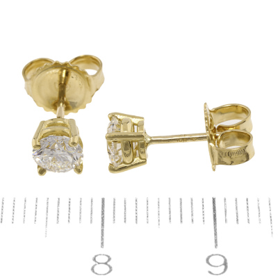 0.80ct Diamond Studs GIA E VVS2, D VVS1 - 2