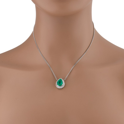 3.55ct Colombian Emerald & Diamond Pendant GSL - 4