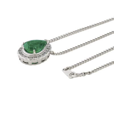 3.55ct Colombian Emerald & Diamond Pendant GSL - 7