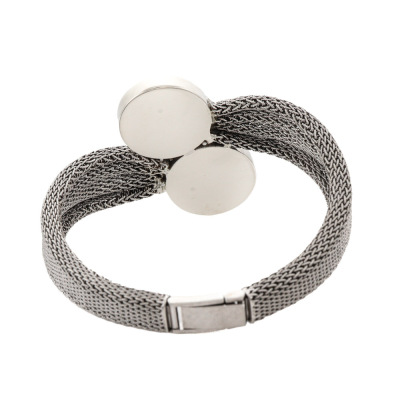 Mabe Pearl Mesh Gold Bracelet, 14ct 39.3g - 5