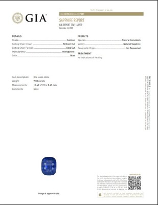 9.08ct Unheated Sapphire & Diamond Ring - 4