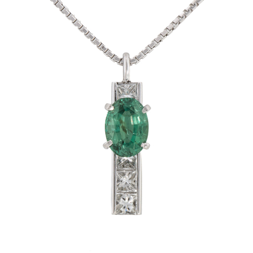 1.46ct Alexandrite & Diamond Pendant